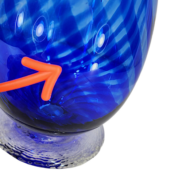 Blown Glass Ram Bighorn Sheep Wild Mountain Goat Ibex Blue 12"‎ Art Figurine VTG - Picture 16 of 16